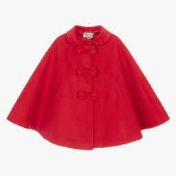 Sarah Louise-Girls Scarlet Cloak with Velvet Collar | Childrensalon Outlet