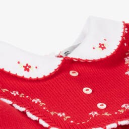 Sarah Louise-Girls Scarlet Cotton Knit Ensemble | Childrensalon Outlet