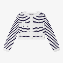 Sarah Louise-Girls Striped Cotton Cardigan | Childrensalon Outlet