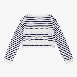 Sarah Louise-Girls Striped Cotton Cardigan | Childrensalon Outlet