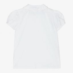 Sarah Louise-Girls White Cotton Blouse | Childrensalon Outlet