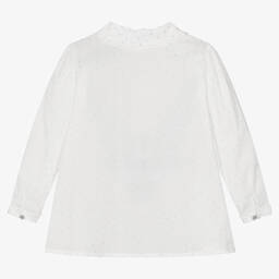 Sarah Louise-Girls White Cotton Blouse | Childrensalon Outlet
