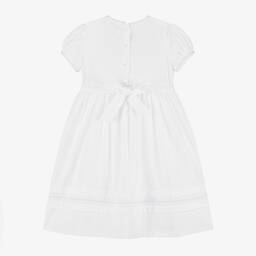 Sarah Louise-Girls White Hand-Smocked Dress | Childrensalon Outlet