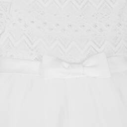 Sarah Louise-Girls White Lace & Tulle Dress | Childrensalon Outlet