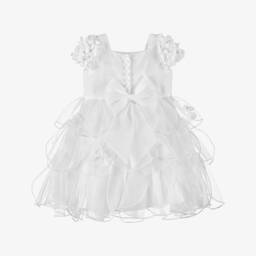 Sarah Louise-Girls White Organza Embellished Dress | Childrensalon Outlet