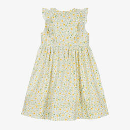 Sarah Louise-Желтое хлопковое платье в цветочек | Childrensalon Outlet