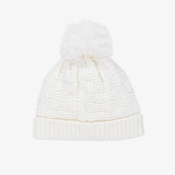 Sarah Louise-Ivory Knit Baby Hat & Scarf Set | Childrensalon Outlet