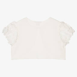 Sarah Louise-Ivory Knitted Cotton Cardigan | Childrensalon Outlet