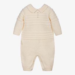 Sarah Louise-Ivory Knitted Romper  | Childrensalon Outlet
