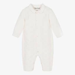 Sarah Louise-Ivory Knitted Romper | Childrensalon Outlet