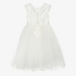 Sarah Louise-Ivory Satin & Tulle Dress | Childrensalon Outlet