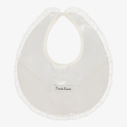 Sarah Louise-Ivory Silk & Lace Bib | Childrensalon Outlet