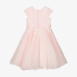Sarah Louise-Pink Floral Lace & Tulle Frock | Childrensalon Outlet