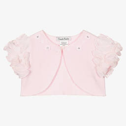 Sarah Louise-Pink Knitted Cotton Cardigan | Childrensalon Outlet