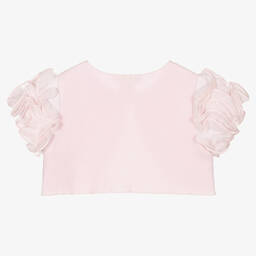 Sarah Louise-Pink Knitted Cotton Cardigan | Childrensalon Outlet