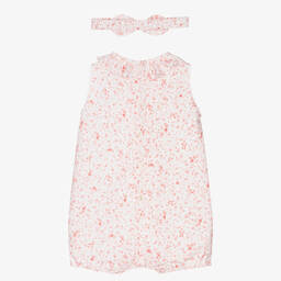 Sarah Louise-White & Red Baby Shortie Set | Childrensalon Outlet