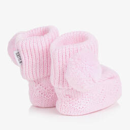 ساتيلا أوف سويدن-بوت أكريليك محبوك لون زهري للمولودات | Childrensalon Outlet