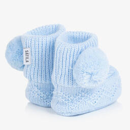 ساتيلا أوف سويدن-بوت أكريليك محبوك لون أزرق للأطفال | Childrensalon Outlet