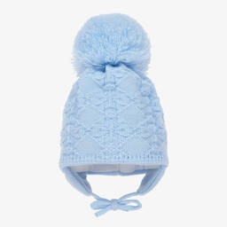 Sätila of Sweden-Blue Cassie Giant Pom-Pom Hat | Childrensalon Outlet