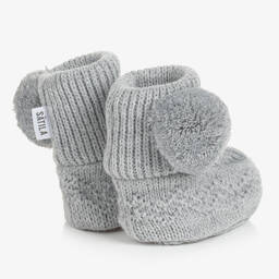 ساتيلا أوف سويدن-بوت أكريليك محبوك لون رمادي للأطفال | Childrensalon Outlet