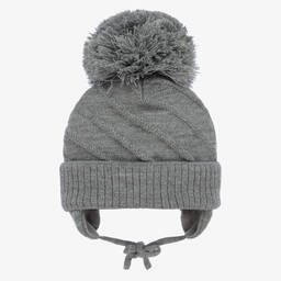 Sätila of Sweden-Grey Jim Giant Pom-Pom Hat | Childrensalon Outlet
