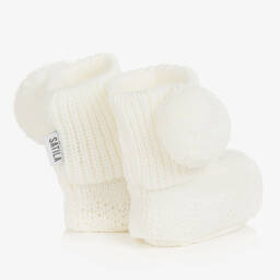 ساتيلا أوف سويدن-بوت أكريليك محبوك لون عاجي للأطفال | Childrensalon Outlet