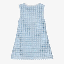 Self-Portrait-Girls Blue Heart Guipure Lace Dress | Childrensalon Outlet