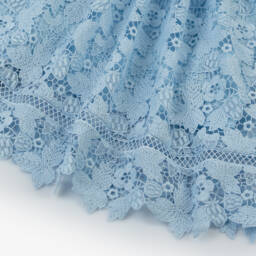 Self-Portrait-Girls Blue Lace Floral Elegance Dress | Childrensalon Outlet