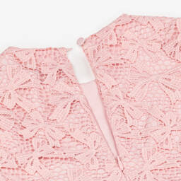 Self-Portrait-Girls Blush Lace Bow Gown | Childrensalon Outlet