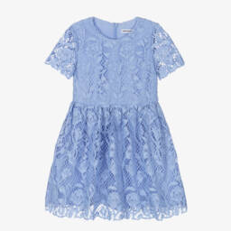 Self-Portrait-Girls Cornflower Lace Dress | Childrensalon Outlet