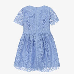 Self-Portrait-Girls Cornflower Lace Dress | Childrensalon Outlet