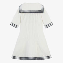 Self-Portrait-Girls Cream Nautical Knit Dress | Childrensalon Outlet