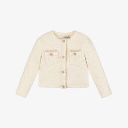 Self-Portrait-Girls Cream Sequin Knit Sweater | Childrensalon Outlet