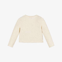 Self-Portrait-Girls Cream Sequin Knit Sweater | Childrensalon Outlet