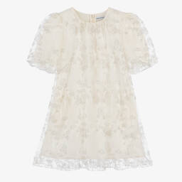 Self-Portrait-Girls Elegant Ivory Glitter Gown | Childrensalon Outlet