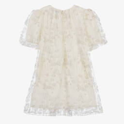 Self-Portrait-Girls Elegant Ivory Glitter Gown | Childrensalon Outlet