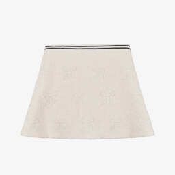 Self-Portrait-Girls Elegant Ivory Jacquard Knit Skirt | Childrensalon Outlet