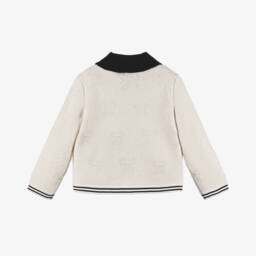 Self-Portrait-Girls Elegant Ivory Knit Cardigan | Childrensalon Outlet