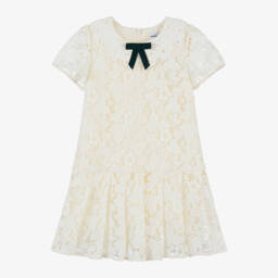 Self-Portrait-Girls Elegant Ivory Lace Dress | Childrensalon Outlet