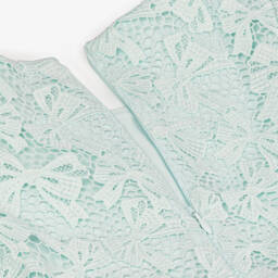 Self-Portrait-Girls Elegant Turquoise Lace Frock | Childrensalon Outlet