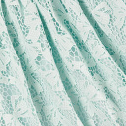 Self-Portrait-Girls Elegant Turquoise Lace Frock | Childrensalon Outlet