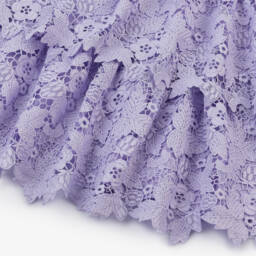Self-Portrait-Girls Enchanting Lavender Lace Dress | Childrensalon Outlet