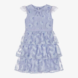Self-Portrait-Girls Lavender Embellished Tulle Gown | Childrensalon Outlet