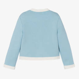 Self-Portrait-Girls Light Blue Knit Cardigan | Childrensalon Outlet