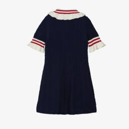 Self-Portrait-Girls Navy Nautical Knit Dress | Childrensalon Outlet