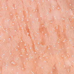 Self-Portrait-Girls Pink Tulle Sequin Dress | Childrensalon Outlet