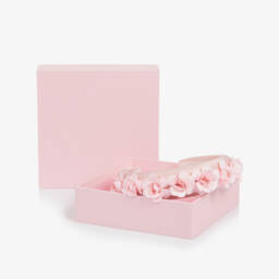 Self-Portrait-Атласная повязка с розовыми цветами для девочек | Childrensalon Outlet