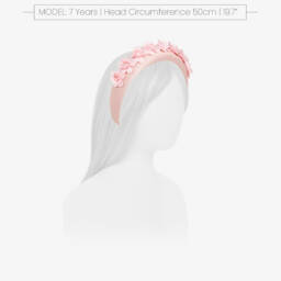 Self-Portrait-Атласная повязка с розовыми цветами для девочек | Childrensalon Outlet