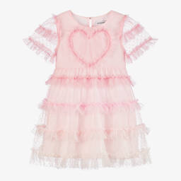 Self-Portrait-Girls Tulle Dress with Heart | Childrensalon Outlet