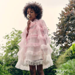 Self-Portrait-Girls Tulle Dress with Heart | Childrensalon Outlet